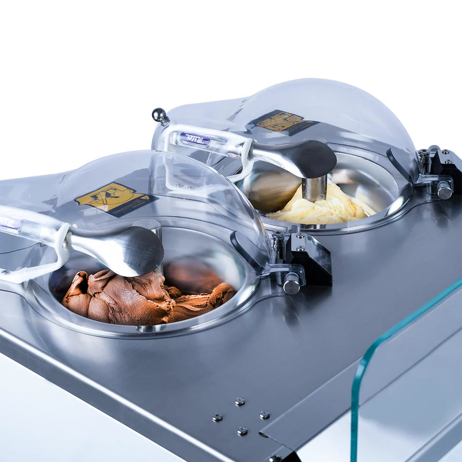Top Churn V2 Dual Pot Countertop Ice Cream Display Machine | Two Flavors