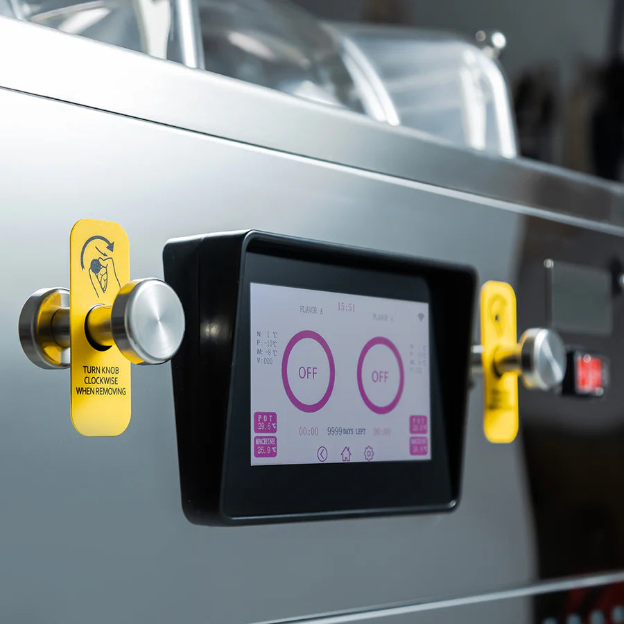 Top Churn V2 Dual Pot Countertop Ice Cream Display Machine | Two Flavors