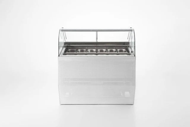 CIAM CIAO Curve Glass Gelato Showcase | Available in 12, 18, and 24 Pan Models