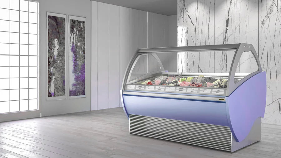 Sevel Aspen Deluxe Gelato Showcase | Available in 12, 16, 18, and 24 Pan Models