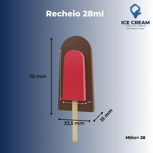 Recheio Paleta Mold | 28 ml / 0.9 oz (26 Cavities)