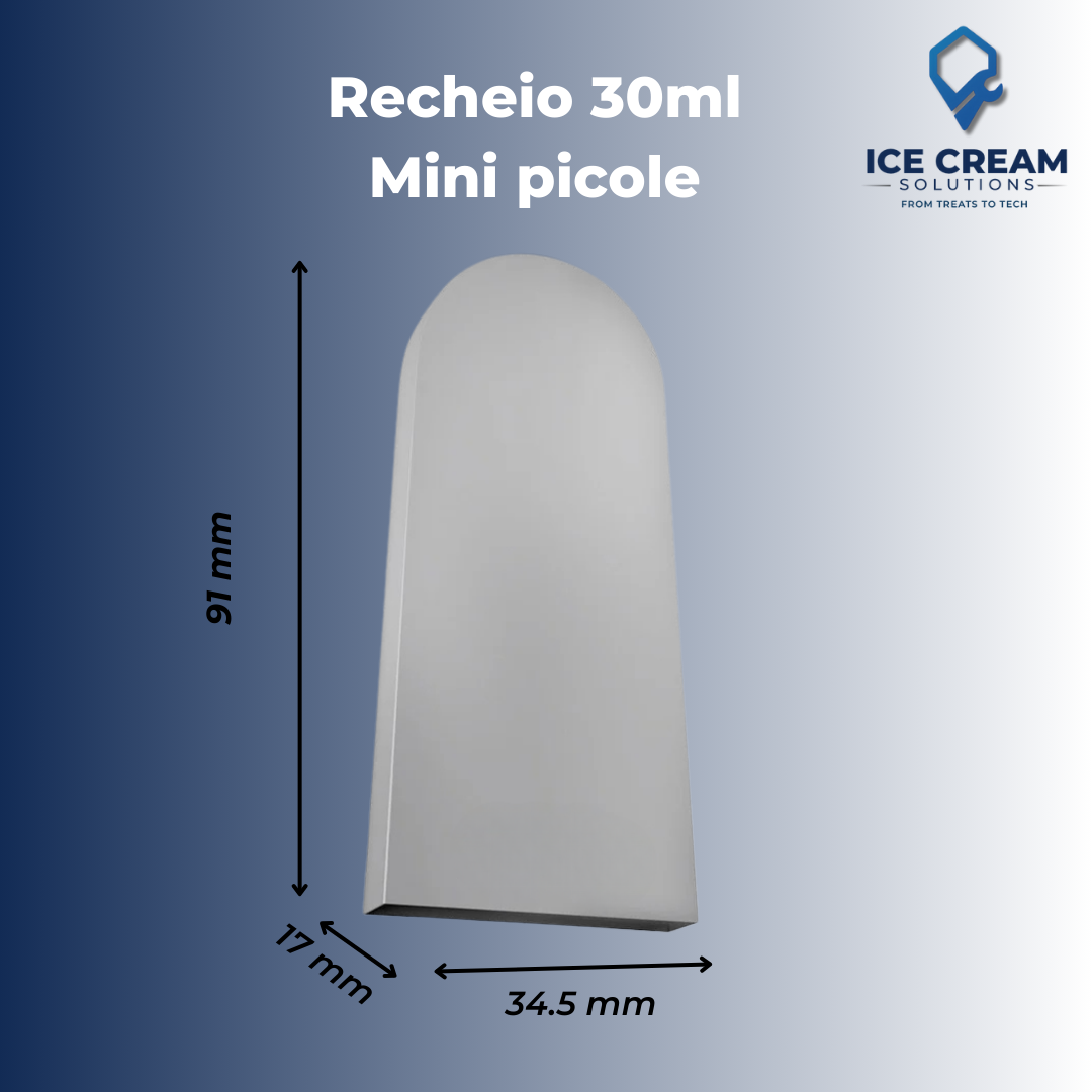 Recheio/Mini Picole Paleta Mold | 30 ml / 1.0 oz (22 Cavities)