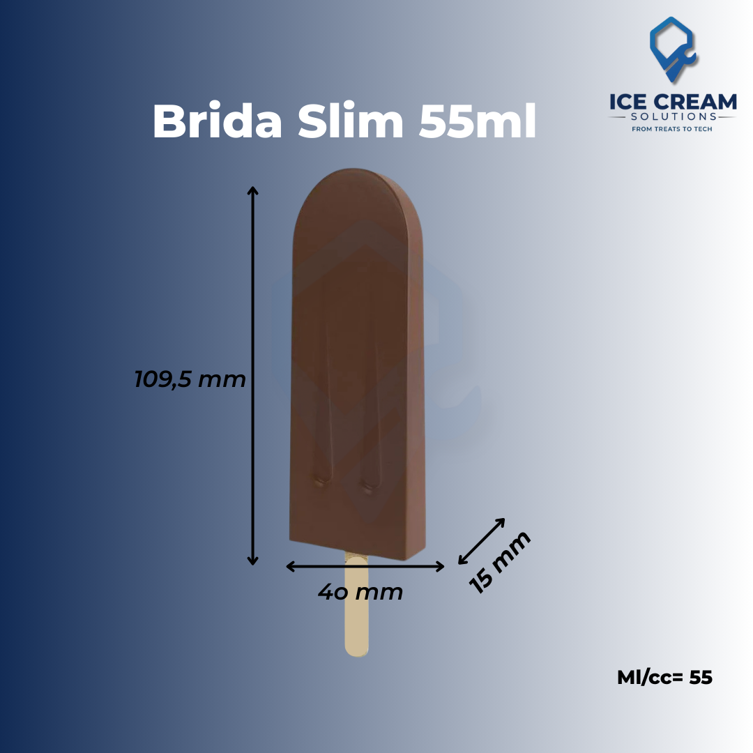 Brida Slim Paleta Mold | 55 ml / 1.9 oz (22 Cavities)