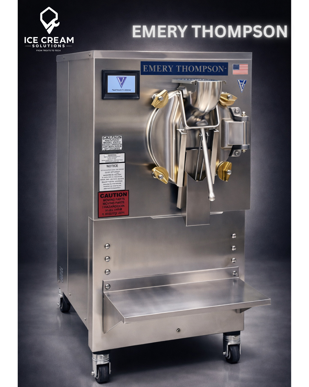 24NW/LA – Emery Thompson Ice Cream Machine Batch Freezer | 24 Qts – Ice ...