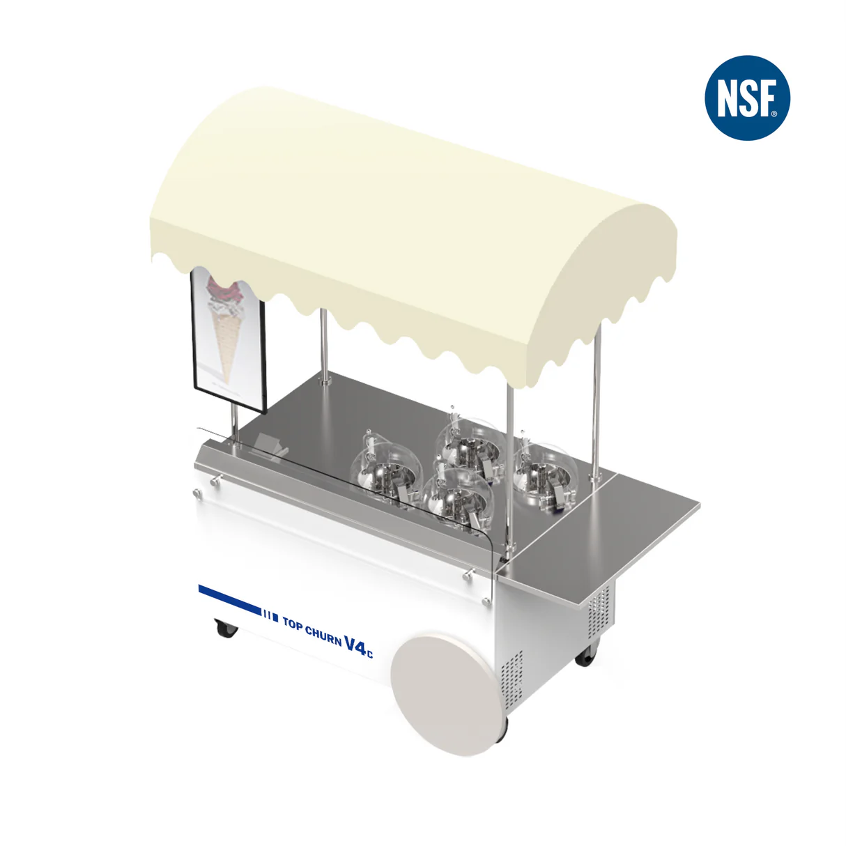 Top Churn V4 Cart – Multi-Unit Artisan Ice Cream Production on Wheels