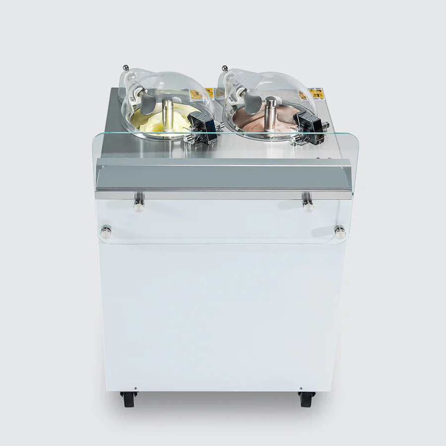 Top Churn V2 Dual Pot Countertop Ice Cream Display Machine | Two Flavors