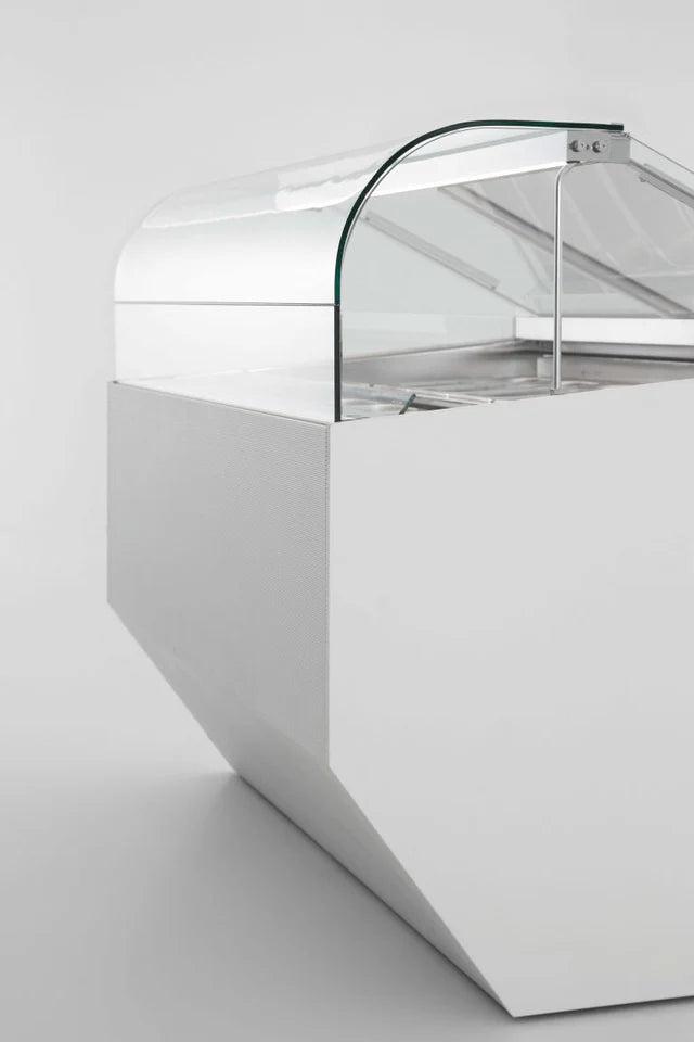 CIAM CIAO Curve Glass Gelato Showcase | Available in 12, 18, and 24 Pan Models