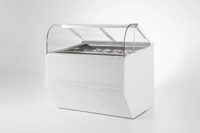 CIAM CIAO Curve Glass Gelato Showcase | Available in 12, 18, and 24 Pan Models
