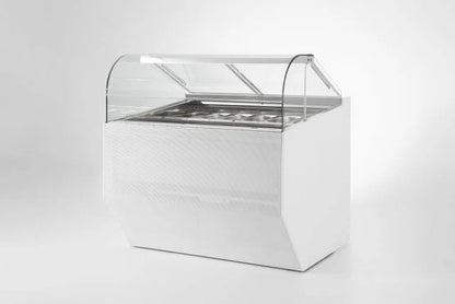 CIAM CIAO Curve Glass Gelato Showcase | Available in 12, 18, and 24 Pan Models