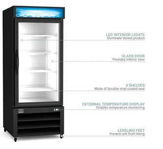 Kelvinator – Model KCHGM26R |  23 cu. ft. One-Glass Door Merchandiser