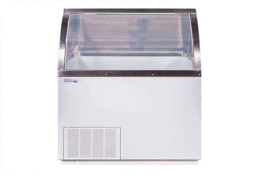 Global CKDC47V– Curved Front Dipping Cabinet |  8-Dip Ice Cream & Gelato Display