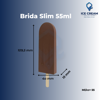 Brida Slim Paleta Mold | 55 ml / 1.9 oz (22 Cavities)