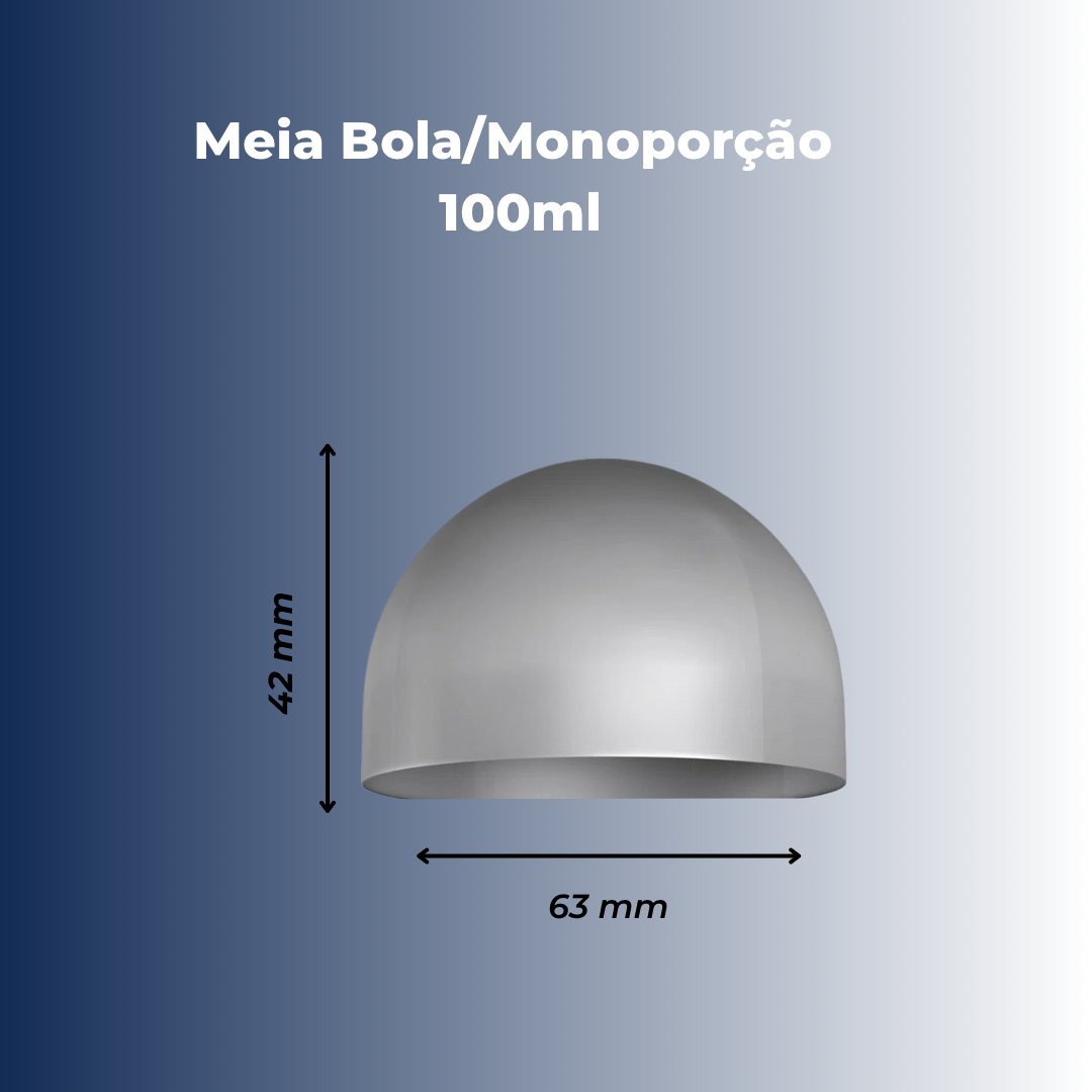 Meia Bola - Monoporção Paleta Mold | 100 ml / 3.4 oz (12 Cavities)