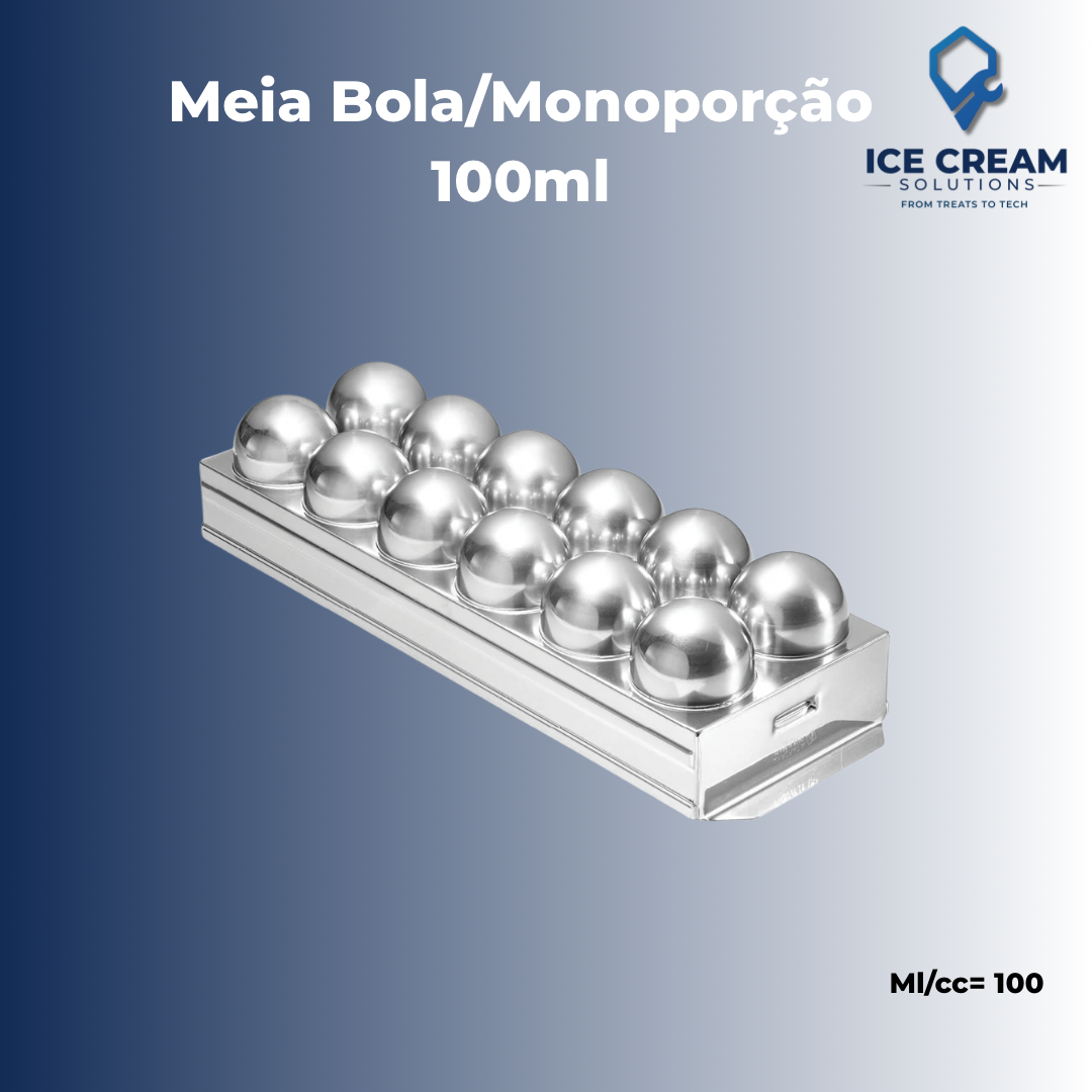 Meia Bola - Monoporção Paleta Mold | 100 ml / 3.4 oz (12 Cavities)