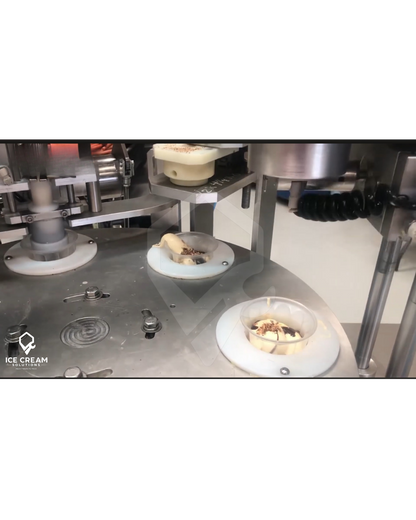 Ice Cream Sundae & Topping Pint Filling Machine
