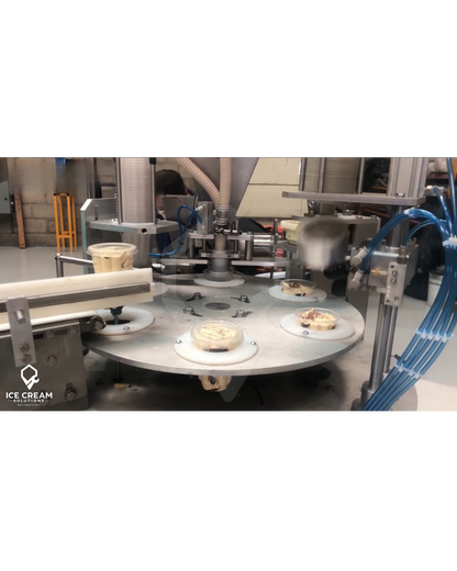 Ice Cream Sundae & Topping Pint Filling Machine