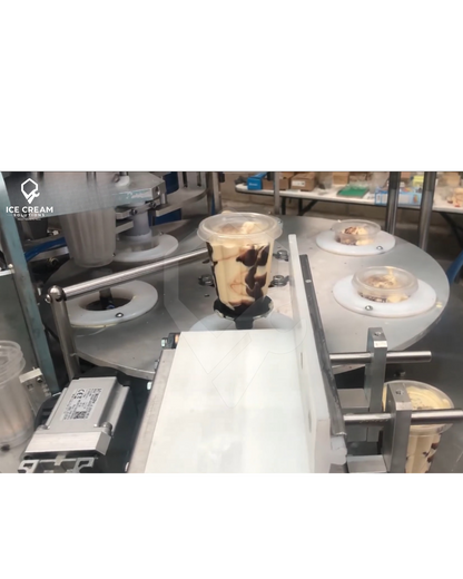 Ice Cream Sundae & Topping Pint Filling Machine
